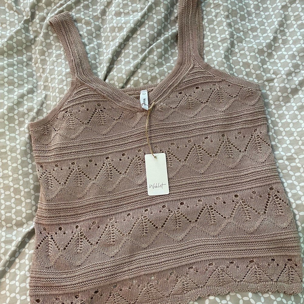 NEW Large - Taupe - Wishlist Sweater Tank